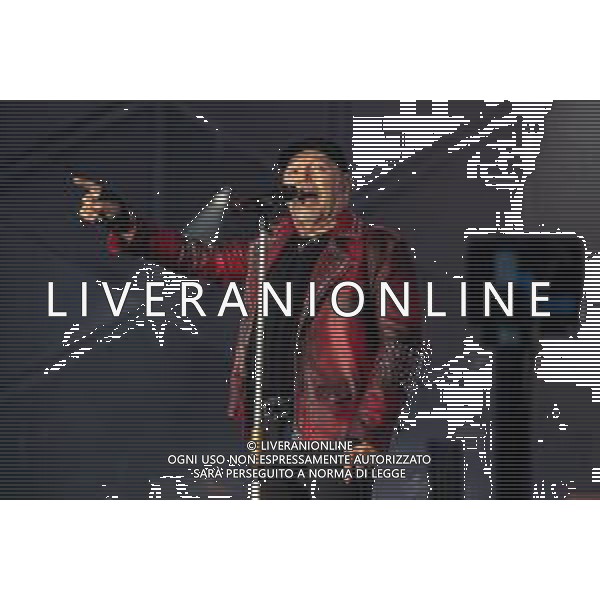 The Italian singer Vasco Rossi sings on stage during his live performs at La Maura raceways in Milan, for his No Stop Live 2022, Milan Italy, on 24 May 2022 ©Roberto Tommasini / Ag. Aldo Liverani Sas