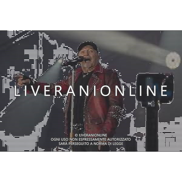The Italian singer Vasco Rossi sings on stage during his live performs at La Maura raceways in Milan, for his No Stop Live 2022, Milan Italy, on 24 May 2022 ©Roberto Tommasini / Ag. Aldo Liverani Sas
