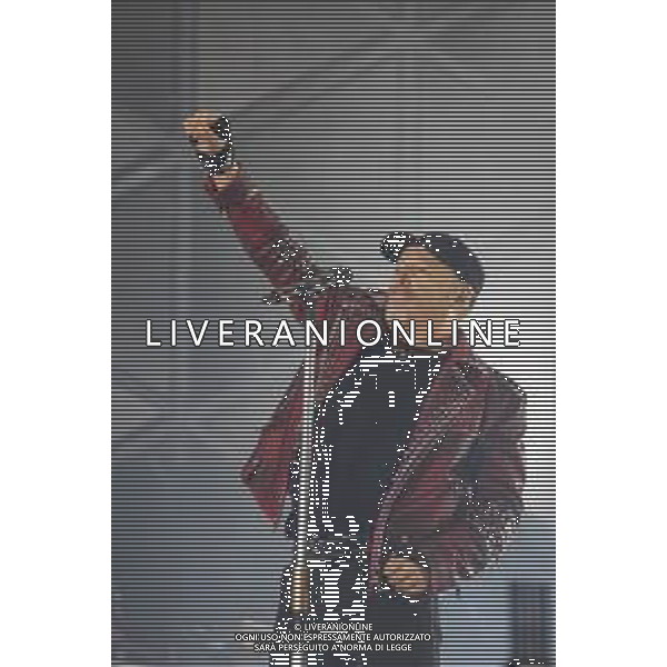 The Italian singer Vasco Rossi sings on stage during his live performs at La Maura raceways in Milan, for his No Stop Live 2022, Milan Italy, on 24 May 2022 ©Roberto Tommasini / Ag. Aldo Liverani Sas