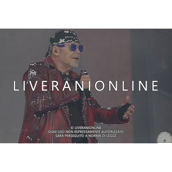 The Italian singer Vasco Rossi sings on stage during his live performs at La Maura raceways in Milan, for his No Stop Live 2022, Milan Italy, on 24 May 2022 ©Roberto Tommasini / Ag. Aldo Liverani Sas