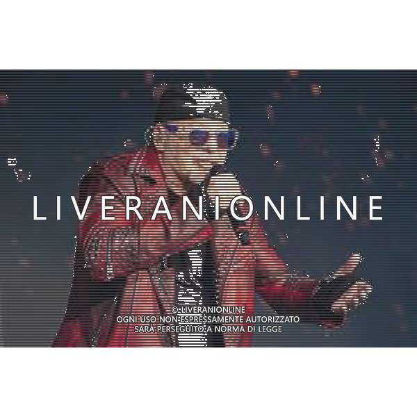 The Italian singer Vasco Rossi sings on stage during his live performs at La Maura raceways in Milan, for his No Stop Live 2022, Milan Italy, on 24 May 2022 ©Roberto Tommasini / Ag. Aldo Liverani Sas