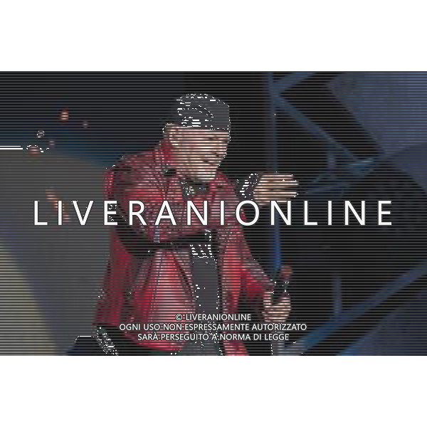 The Italian singer Vasco Rossi sings on stage during his live performs at La Maura raceways in Milan, for his No Stop Live 2022, Milan Italy, on 24 May 2022 ©Roberto Tommasini / Ag. Aldo Liverani Sas