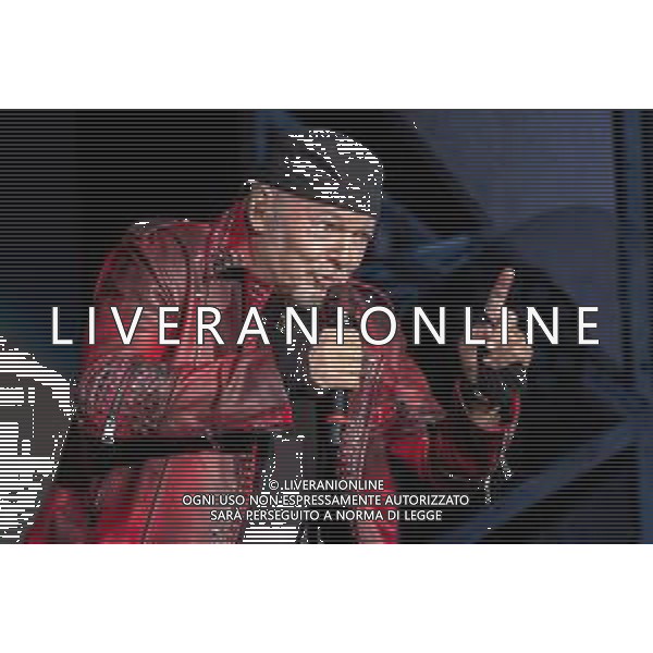 The Italian singer Vasco Rossi sings on stage during his live performs at La Maura raceways in Milan, for his No Stop Live 2022, Milan Italy, on 24 May 2022 ©Roberto Tommasini / Ag. Aldo Liverani Sas