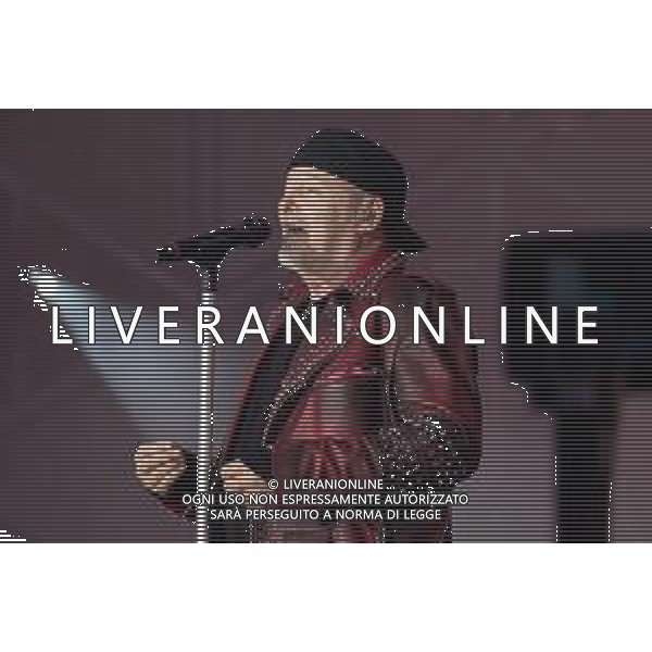 The Italian singer Vasco Rossi sings on stage during his live performs at La Maura raceways in Milan, for his No Stop Live 2022, Milan Italy, on 24 May 2022 ©Roberto Tommasini / Ag. Aldo Liverani Sas