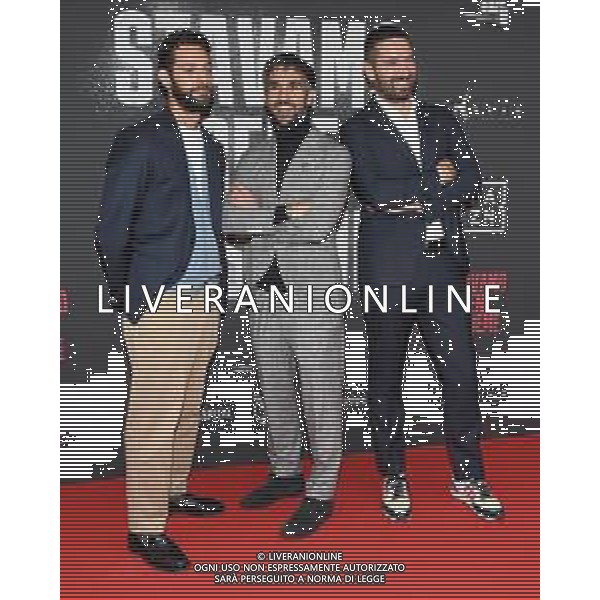 © TVRG Photocall film Milan nella foto da SX Federico Corona, Emanuele Corazzi e Marco Cattaneo Milano 28-09-2022 Photocall in occasione della premiere del film Stavamo Bene Insieme, prima esclusiva produzione di DAZN per il cinema, che celebra una delle squadre di calcio piu\' forti di tutti i tempi: il Milan. Il docufilm ripercorre le tre finali di UEFA Champions League del Milan di Carlo Ancelotti foto Roberto Garavaglia/ag. Aldo Liverani sas