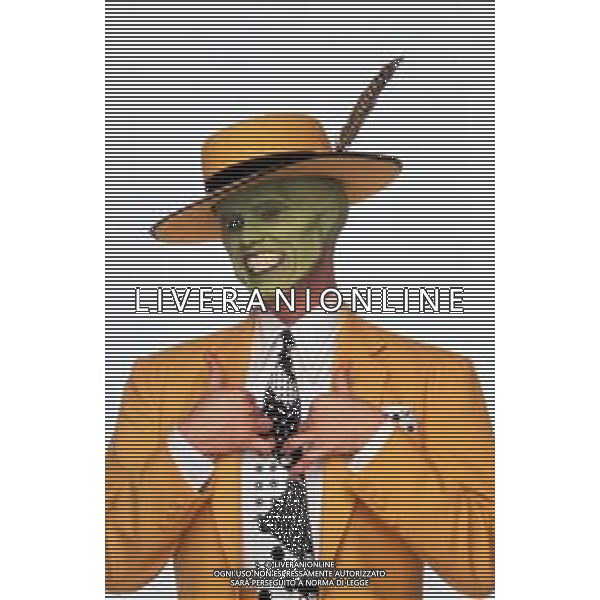 JIM CARREY ATTORE COMICO NELLA FOTO IN UNA SCENA DEL FILM \' THE MASK \' NELL\'ANNO 1994 ARCHIVIO DFP / AGENZIA ALDO LIVERANI SAS