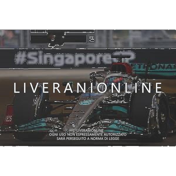 George Russell (GBR), Mercedes AMG F1 30.09.2022. Formula 1 World Championship, Rd 17, Singapore Grand Prix, Marina Bay Street Circuit, Singapore, Practice Day. - www.xpbimages.com, EMail: requests@xpbimages.com ¬© Copyright: Charniaux / XPB Images/AGENZIA ALDO LIVERANI SAS - ITALY ONLY EDITORIAL USE ONLY