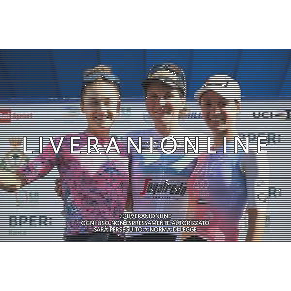 01-10-2022 Giro Dell\'emilia Donne; 2022, Trek - Segafredo Women; 2022, Ef Education - Tibco Svb; 2022, Uae Adq; Longo Borghini, Elisa; Ewers, Veronica; Bertizzolo, Sofia; Bologna - San Luca; ©SIROTTI/AGENZIA ALDO LIVERANI SAS