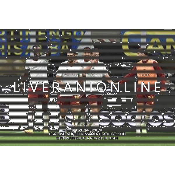 esultanza Roma dopo il gol del 2 a 1 di Smalling Inter vs Roma Milano 01-10-2022 Stadio Giuseppe Meazza - San Siro Campionato Serie A TIM - 8a giornata foto Roberto Garavaglia/ag. Aldo Liverani sas/AGENZIA ALDO LIVERANI SAS