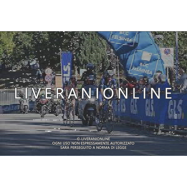 01-10-2022 Giro Dell\'emilia; 2022, Movistar; 2022, Uae Emirates; Mas, Enric; Pogacar, Tadej; Bologna - San Luca; ©SIROTTI/AGENZIA ALDO LIVERANI SAS