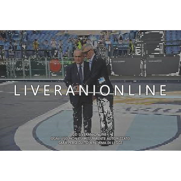 Lazio vs Spezia 8 Giornata Serie A TIM - Stadio Olimpico - Roma 02-10-2022 nella foto Claudio Lotito e Massimo Maestrelli inaugurano la curva sud a nome Maestrelli ©Federico Gaetano/AGENZIA ALDO LIVERANI SAS