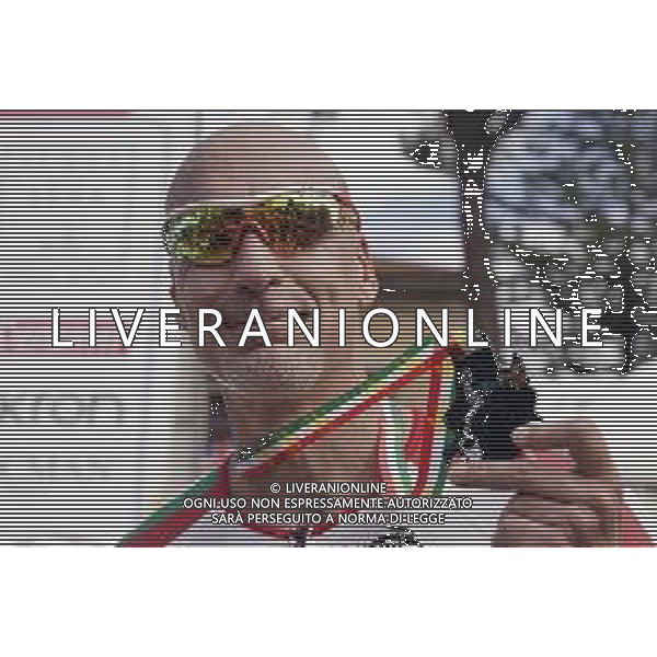 Elbaman Triathlon 2022 Marina di Campo, 2 Ottobre 2022 Nella foto: l\'astronauta italiano Luca Parmitano al traguardo dell\'edizione 2022 della gara Elbaman 73 (halm Ironman) Ph. Soli - Ag. Aldo Liverani