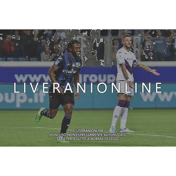 © TVRG Ademola Lookman (Atalanta) esulta dopo il gol dell\'1 a 0 Atalanta vs Fiorentina Bergamo 02-10-2022 Gewiss Stadium - Stadio Atleti Azzurri d\'Italia Campionato Serie A TIM - 8a giornata foto Roberto Garavaglia/ag. Aldo Liverani sas