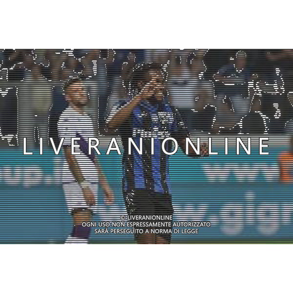 © TVRG Ademola Lookman (Atalanta) esulta dopo il gol dell\'1 a 0 Atalanta vs Fiorentina Bergamo 02-10-2022 Gewiss Stadium - Stadio Atleti Azzurri d\'Italia Campionato Serie A TIM - 8a giornata foto Roberto Garavaglia/ag. Aldo Liverani sas