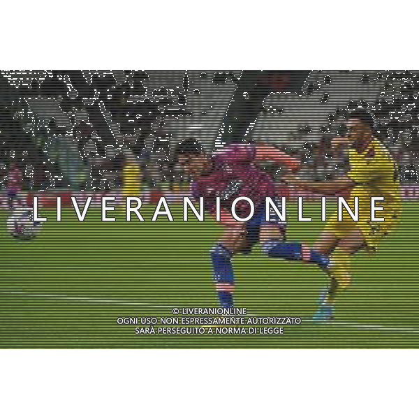 Torino 02.10.2022 Allianz Stadium ©Manuela Viganti/Agenzia Aldo Liverani Juventus vs Bologna Campionato Calcio Serie A TIM 2022/2023 8a giornata Nella foto: dusan vlahovic e charalampos lykogiannis /AGENZIA ALDO LIVERANI SAS