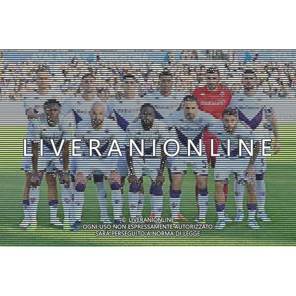 © TVRG la formazione della Fiorentina, in piedi da SX Antonin Barak, Rolando Mandragora, Lucas Martinez Quarta, Igor Julio dos Santos de Paulo, Pietro Terracciano e Cristiano Biraghi; in basso da SX Christian Kouame\', Riccardo Saponara, Jonathan Ikone\', Giacomo Bonaventura e Lorenzo Venuti Atalanta vs Fiorentina Bergamo 02-10-2022 Gewiss Stadium - Stadio Atleti Azzurri d\'Italia Campionato Serie A TIM - 8a giornata foto Roberto Garavaglia/ag. Aldo Liverani sas/AGENZIA ALDO LIVERANI SAS