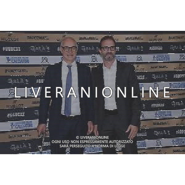 TVRG Photocall conferenza stampa Gala\' Calcio nella foto Gianni Grazioli SX direttore generale AIC e Umberto Calcagno DX presidente AIC Milano 03-10-2022 Photocall in occasione della conferenza stampa di presentazione del Gala\' del Calcio foto Roberto Garavaglia/ag. Aldo Liverani sas/AGENZIA ALDO LIVERANI SAS