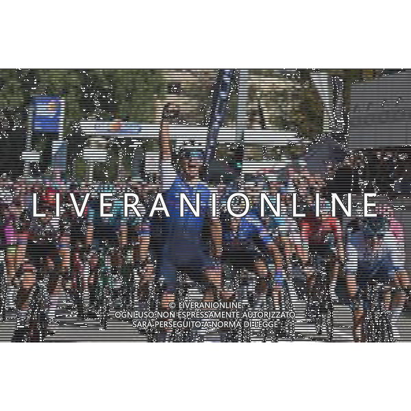 03-10-2022 Coppa Bernocchi; 2022, Quick Step - Alpha Vinyl; 2022, Alpecin - Deceuninck; 2022, Israel - Premier Tech; 2022, Uae Emirates; Ballerini, Davide; Oldani, Stefano; Strong, Corbin; Trentin, Matteo; Legnano; ©SIROTTI/AGENZIA ALDO LIVERANI SAS