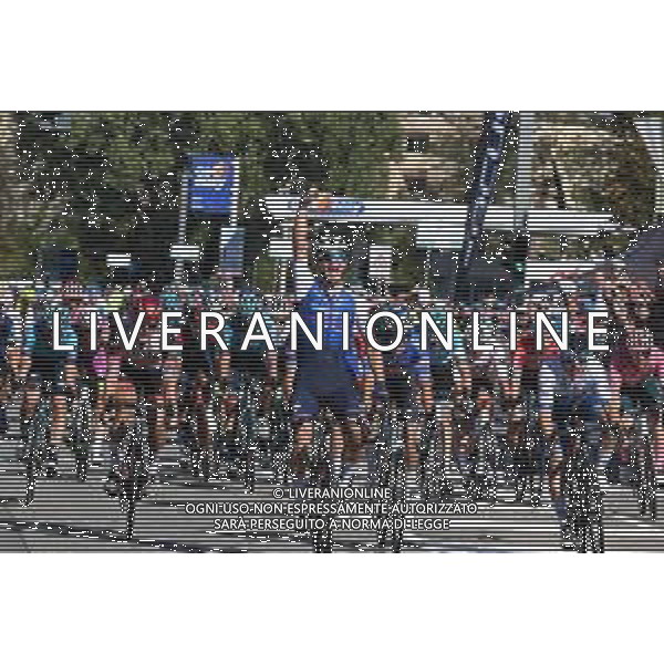 03-10-2022 Coppa Bernocchi; 2022, Quick Step - Alpha Vinyl; 2022, Alpecin - Deceuninck; 2022, Israel - Premier Tech; 2022, Uae Emirates; Ballerini, Davide; Oldani, Stefano; Strong, Corbin; Trentin, Matteo; Legnano; ©SIROTTI/AGENZIA ALDO LIVERANI SAS
