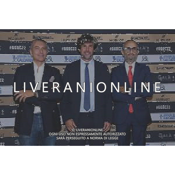 TVRG Photocall conferenza stampa Gala\' Calcio nella foto da SX Augusto Capitanucci regional director di Hublot, Demetrio Albertini e Alessandro Zollo amministratore delegato di Bancomat spa Milano 03-10-2022 Photocall in occasione della conferenza stampa di presentazione del Gala\' del Calcio foto Roberto Garavaglia/ag. Aldo Liverani sas/AGENZIA ALDO LIVERANI SAS