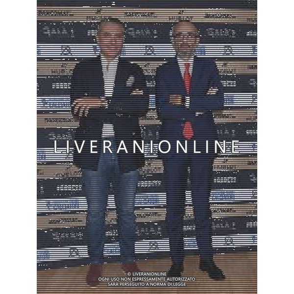 TVRG Photocall conferenza stampa Gala\' Calcio nella foto Augusto Capitanucci SX regional director di Hublot e Alessandro Zollo DX amministratore delegato di Bancomat spa Milano 03-10-2022 Photocall in occasione della conferenza stampa di presentazione del Gala\' del Calcio foto Roberto Garavaglia/ag. Aldo Liverani sas/AGENZIA ALDO LIVERANI SAS