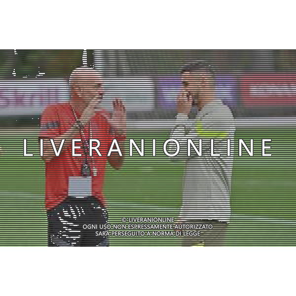 TVRG Allenamento Milan nella foto Stefano Pioli allenatore Milan SX e Rade Krunic (Milan) DX Carnago (VA) 04-10-2022 Centro sportivo Milanello Allenamento Milan in preparazione della gara contro il Chelsea valevole per la 3a giornata del gruppo E della fase a gironi della UEFA Champions League foto Roberto Garavaglia/ag. Aldo Liverani sas