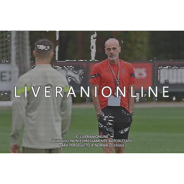 TVRG Allenamento Milan nella foto Stefano Pioli allenatore Milan Carnago (VA) 04-10-2022 Centro sportivo Milanello Allenamento Milan in preparazione della gara contro il Chelsea valevole per la 3a giornata del gruppo E della fase a gironi della UEFA Champions League foto Roberto Garavaglia/ag. Aldo Liverani sas