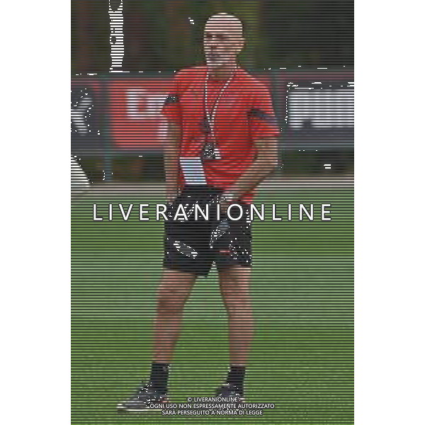 TVRG Allenamento Milan nella foto Stefano Pioli allenatore Milan Carnago (VA) 04-10-2022 Centro sportivo Milanello Allenamento Milan in preparazione della gara contro il Chelsea valevole per la 3a giornata del gruppo E della fase a gironi della UEFA Champions League foto Roberto Garavaglia/ag. Aldo Liverani sas