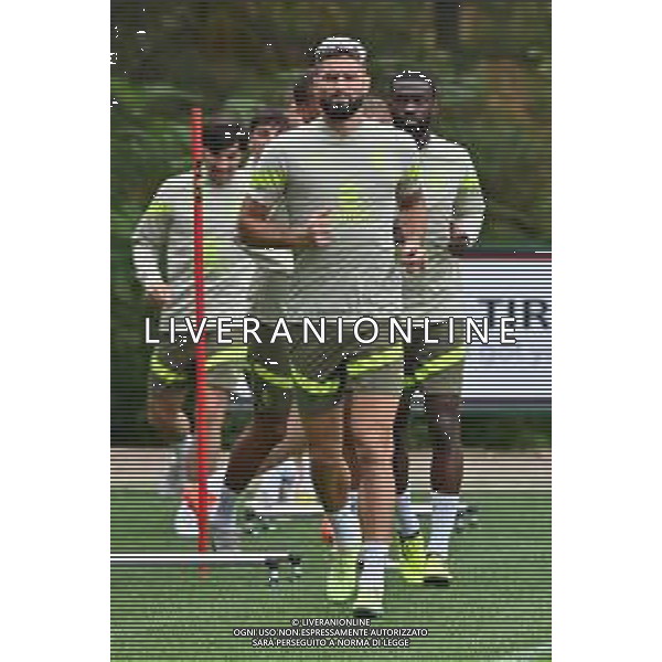 TVRG Allenamento Milan nella foto Olivier Giroud (Milan) Carnago (VA) 04-10-2022 Centro sportivo Milanello Allenamento Milan in preparazione della gara contro il Chelsea valevole per la 3a giornata del gruppo E della fase a gironi della UEFA Champions League foto Roberto Garavaglia/ag. Aldo Liverani sas