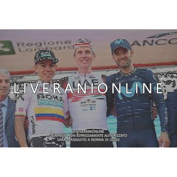 04-10-2022 Tre Valli Varesine; 2022, Uae Emirates; 2022, Bora - Hansgrohe; 2022, Movistar; Pogacar, Tadej; Higuita, Sergio; Valverde, Alejandro; Varese; ©SIROTTI/AGENZIA ALDO LIVERANI SAS