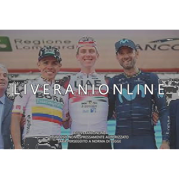 04-10-2022 Tre Valli Varesine; 2022, Uae Emirates; 2022, Bora - Hansgrohe; 2022, Movistar; Pogacar, Tadej; Higuita, Sergio; Valverde, Alejandro; Varese; ©SIROTTI/AGENZIA ALDO LIVERANI SAS