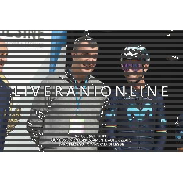 04-10-2022 Tre Valli Varesine; 2022, Movistar; Valverde, Alejandro; Guillen, Javier; Busto Arsizio; ©SIROTTI/AGENZIA ALDO LIVERANI SAS