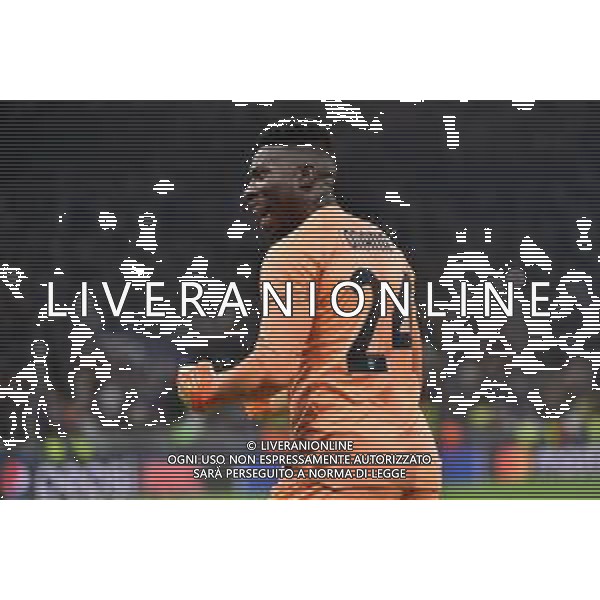 Andre\' Onana (Inter) esulta dopo il gol dell\'1 a 0 di Hakan Calhanoglu (Inter) Inter vs Barcellona Milano 04-10-2022 Stadio Giuseppe Meazza - San Siro UEFA Champions League fase a gironi gruppo C - 3a giornata foto Roberto Garavaglia/ag. Aldo Liverani sas /AGENZIA ALDO LIVERANI SAS