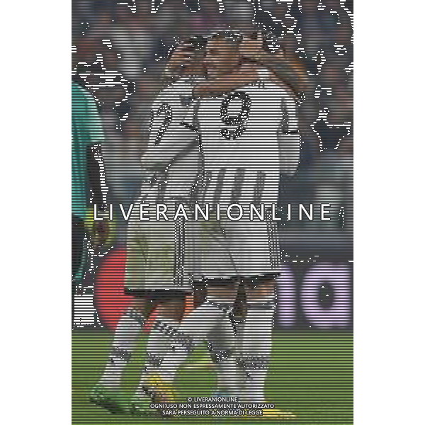 Torino 05.10.2022 Stadio Allianz Stadium ©Manuela Viganti/Agenzia Aldo Liverani Juventus vs Maccabi Haifa Champions League 2022/2023 Gruppo H Giornata 3 di 6 Nella foto: esultanza dusan vlahovic, leandro paredes e angel di maria dopo il gol ©/AGENZIA ALDO LIVERANI SAS