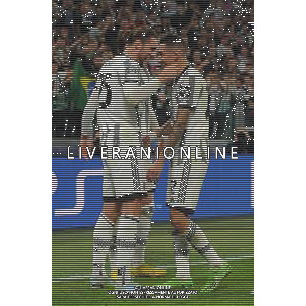 Torino 05.10.2022 Stadio Allianz Stadium ©Manuela Viganti/Agenzia Aldo Liverani Juventus vs Maccabi Haifa Champions League 2022/2023 Gruppo H Giornata 3 di 6 Nella foto: esultanza adrien rabiot e angel di maria dopo il gol ©/AGENZIA ALDO LIVERANI SAS