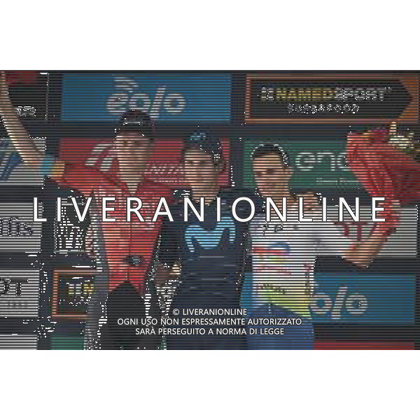 06-10-2022 Giro Del Piemonte; 2022, Movistar; 2022, Bahrain - Victorious; 2022, Totalenergie; Garcia Cortina, Ivan; Mohoric, Matej; Vuillermoz, Alexis; Beinasco; ©SIROTTI/AGENZIA ALDO LIVERANI SAS