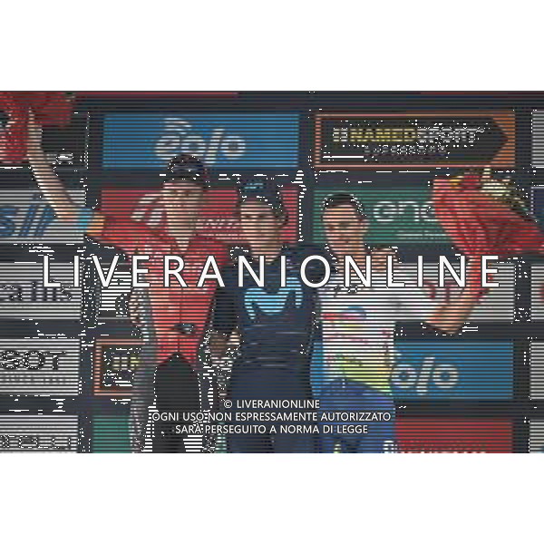 06-10-2022 Giro Del Piemonte; 2022, Movistar; 2022, Bahrain - Victorious; 2022, Totalenergie; Garcia Cortina, Ivan; Mohoric, Matej; Vuillermoz, Alexis; Beinasco; ©SIROTTI/AGENZIA ALDO LIVERANI SAS