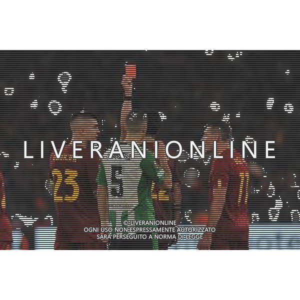 Roma vs Real Betis 3 Giornata Europa League - Stadio Olimpico - Roma 06-10-2022 nella foto Jug espelle Zaniolo ©Federico Gaetano/AGENZIA ALDO LIVERANI SAS