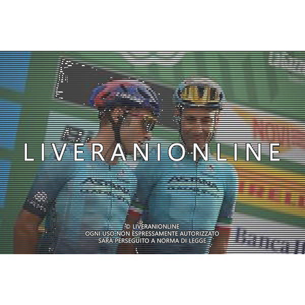 08-10-2022 Giro Di Lombardia; 2022, Astana - Qazaqstan; Nibali, Vincenzo; Velasco, Simone; Bergamo; ©SIROTTI/AGENZIA ALDO LIVERANI SAS