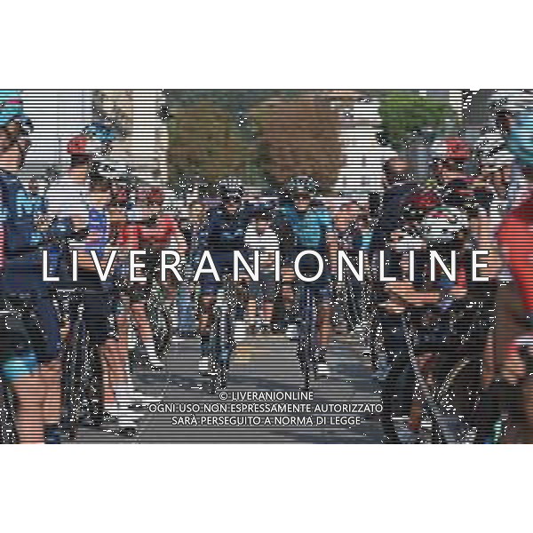 08-10-2022 Giro Di Lombardia; 2022, Astana - Qazaqstan; 2022, Movistar; Nibali, Vincenzo; Valverde, Alejandro; Bergamo; ©SIROTTI/AGENZIA ALDO LIVERANI SAS