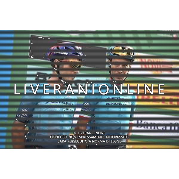 08-10-2022 Giro Di Lombardia; 2022, Astana - Qazaqstan; Nibali, Vincenzo; Velasco, Simone; Bergamo; ©SIROTTI/AGENZIA ALDO LIVERANI SAS