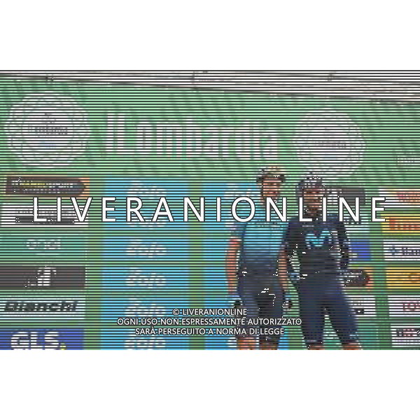08-10-2022 Giro Di Lombardia; 2022, Movistar; 2022, Astana - Qazaqstan; Valverde, Alejandro; Nibali, Vincenzo; Bergamo; ©SIROTTI/AGENZIA ALDO LIVERANI SAS