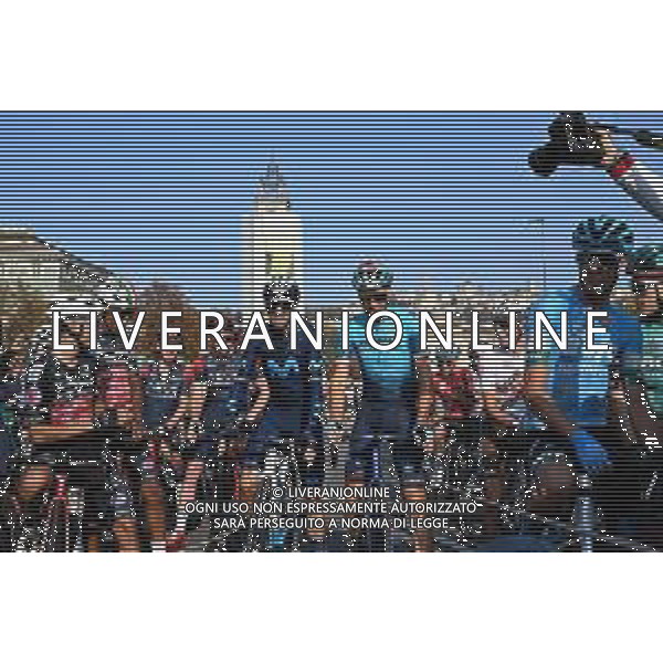 08-10-2022 Giro Di Lombardia; 2022, Movistar; 2022, Astana - Qazaqstan; Valverde, Alejandro; Nibali, Vincenzo; Bergamo; ©SIROTTI/AGENZIA ALDO LIVERANI SAS
