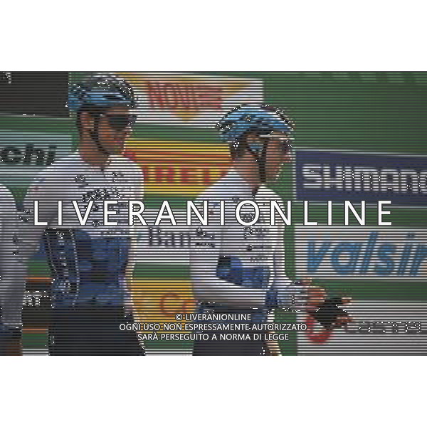 08-10-2022 Giro Di Lombardia; 2022, Israel - Premier Tech; Woods, Michael; Fuglsang, Jacob; Bergamo; ©SIROTTI/AGENZIA ALDO LIVERANI SAS