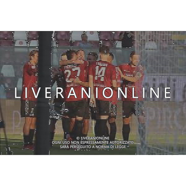 REGGINA - COSENZA CAMPIONATO CALCIO SERIE B 08.10.2022 NELLA FOTO ESULTANZA DOPO IL GOL DI PIEROZZI REGGINA ©GARREFFA/AGENZIA ALDO LIVERANI SAS