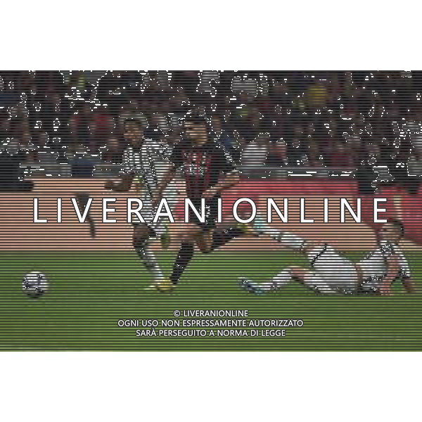 Brahim Diaz (Milan) salta Arkadiusz Krystian Milik (Juventus) e Alex Sandro (Juventus) e va segnare il gol del 2 a 0 Milan vs Juventus Milano 08-10-2022 Stadio Giuseppe Meazza - San Siro Campionato Serie A TIM - 9a giornata foto Roberto Garavaglia/ag. Aldo Liverani sas/AGENZIA ALDO LIVERANI SAS