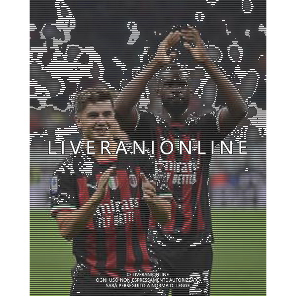 Brahim Diaz (Milan) e Fikayo Tomori (Milan) esultanza finale Milan vs Juventus Milano 08-10-2022 Stadio Giuseppe Meazza - San Siro Campionato Serie A TIM - 9a giornata foto Roberto Garavaglia/ag. Aldo Liverani sas
