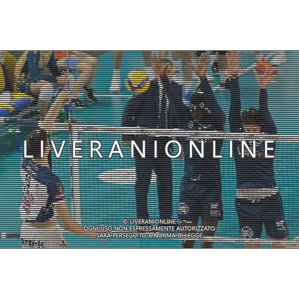 Block by Noumory Keita - WithU Verona during the match between WithU Verona and ITAS Trentino valid for a second day of the Superlega Italian volley men championship on October 8, 2022 at Pala AGSM-AIM in Verona, Italy FOTO ROBERTO TOMMASINI-AG ALDO LIVERANI SAS