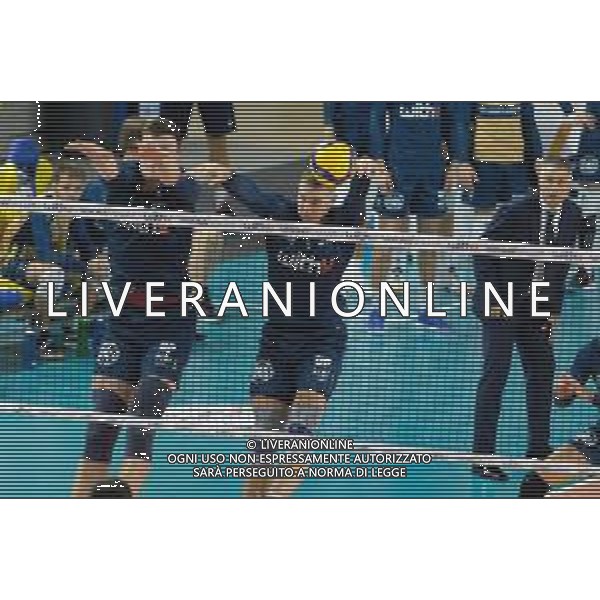 Block by Lorenzo Cortesia - WithU Verona during the match between WithU Verona and ITAS Trentino valid for a second day of the Superlega Italian volley men championship on October 8, 2022 at Pala AGSM-AIM in Verona, Italy FOTO ROBERTO TOMMASINI-AG ALDO LIVERANI SAS