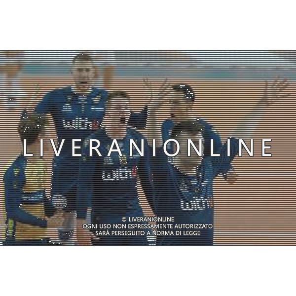 Exultation of Maksim Sapozhkov - WithU Verona during the match between WithU Verona and ITAS Trentino valid for a second day of the Superlega Italian volley men championship on October 8, 2022 at Pala AGSM-AIM in Verona, Italy FOTO ROBERTO TOMMASINI-AG ALDO LIVERANI SAS